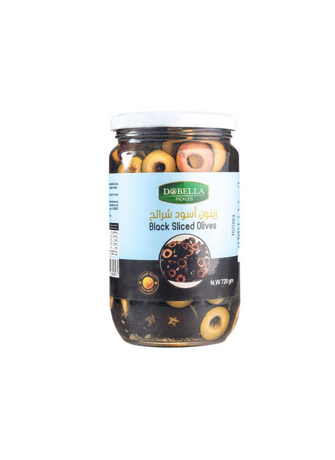 DOBELLA Black Slices Olives 720 grams 
