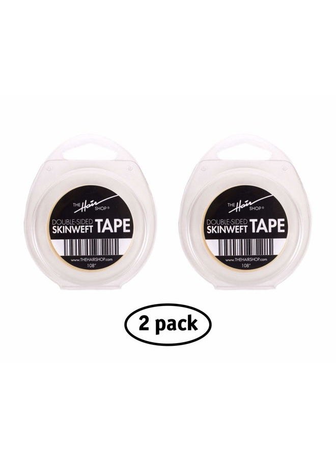 The Hair Shop Double Sided Tape for Skinweft Tape-In Remy Human Hair Extensions, Wig and Hair Pieces, 1/2" x 3 Yards (2 Pack) - Image 4