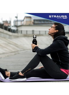 STRAUSS STRAUSS Stainless Steel Water Bottle | Leak Proof, BPA Free, Vacuum Insulated Flask Water Bottle | Ideal for School, Office, Home, Gym | Eco-Friendly, Durable, Sweat-Proof Design | 500ml,(Black)  - Image 5