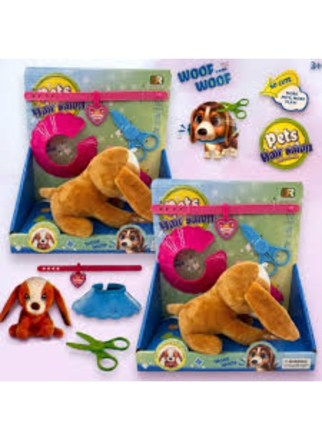 مجموعة لعب صالون حلاقة الجراء المحشوة الرائعة مع الملحقات - مجموعة تزيين الحيوانات الأليفة للأطفال - Image 4