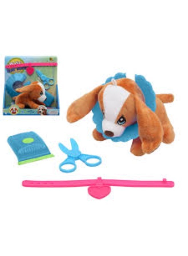مجموعة لعب صالون حلاقة الجراء المحشوة الرائعة مع الملحقات - مجموعة تزيين الحيوانات الأليفة للأطفال - Image 1