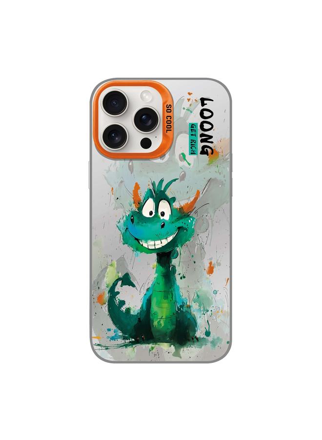S-TOP Case For iPhone 14 Pro Max Splash-ink AI Cute Dragon PC Hybrid TPU Phone Case - Image 1