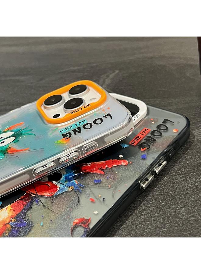 S-TOP Case For iPhone 14 Pro Max Splash-ink AI Cute Dragon PC Hybrid TPU Phone Case - Image 5