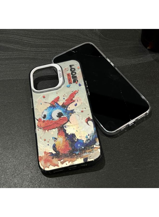 S-TOP Case For iPhone 14 Pro Max Splash-ink AI Cute Dragon PC Hybrid TPU Phone Case - Image 4