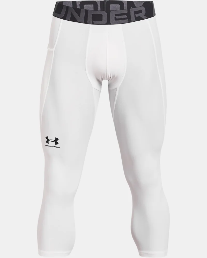 Under Armour White Men's HeatGear® Armour 7/8 Tights for Men | Best Price UAE