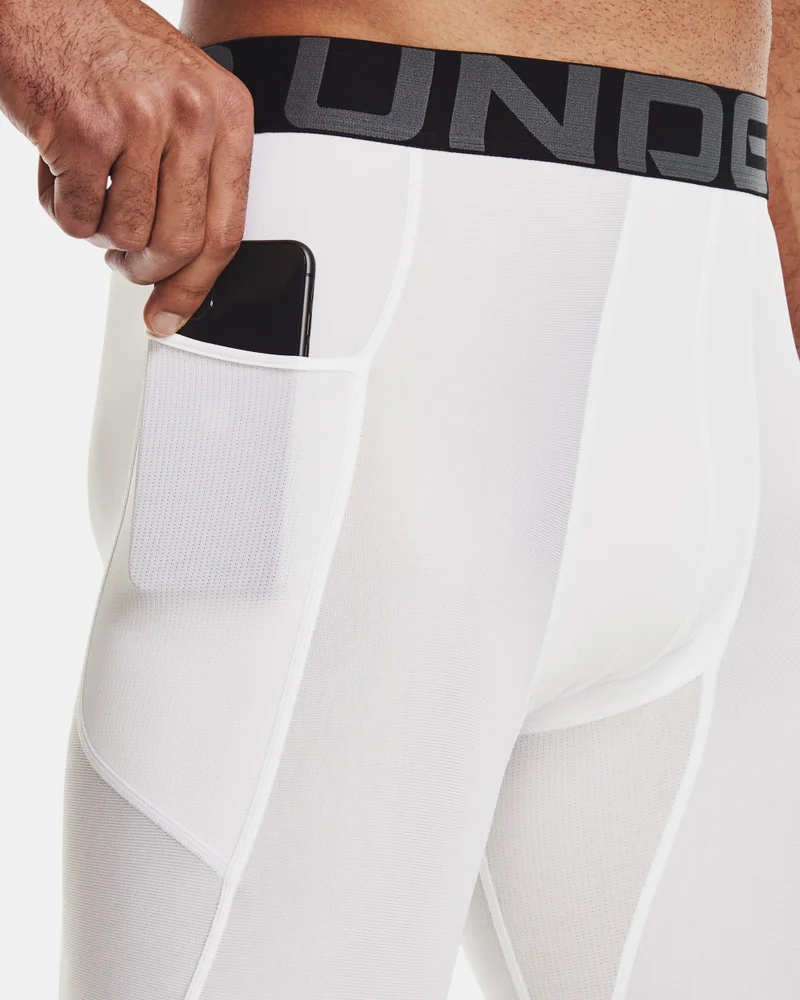 Under Armour White Men's HeatGear® Armour 7/8 Tights for Men | Best Price UAE