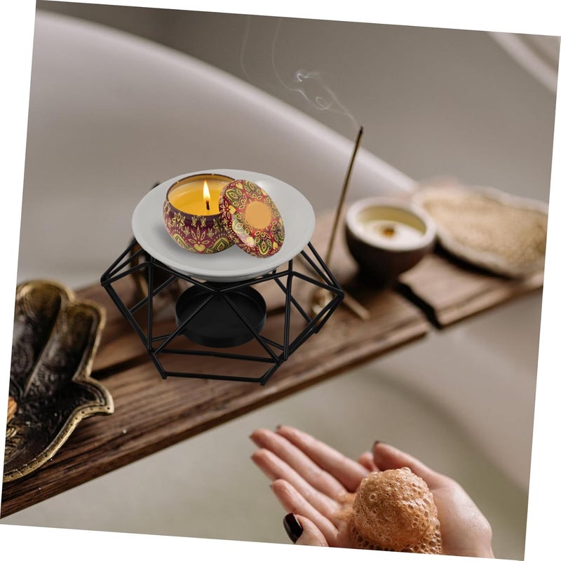 Alipis Iron Art Incense Burner Wax Warmer Decorative Censer for Office and Beauty Salon Scented Wax Warmer Adjustable Temperature Control - Image 2