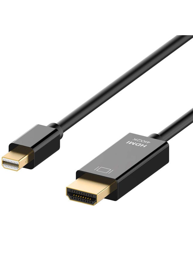 Minidp To Hdmi Adapter 4K Ultra-clear Converter 1.8 M Mini Dp To Hdmi Video Converter-Color:【4k@30hz】black 1.8m - Image 1
