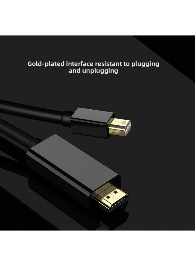 Minidp To Hdmi Adapter 4K Ultra-clear Converter 1.8 M Mini Dp To Hdmi Video Converter-Color:【4k@30hz】black 1.8m - Image 2