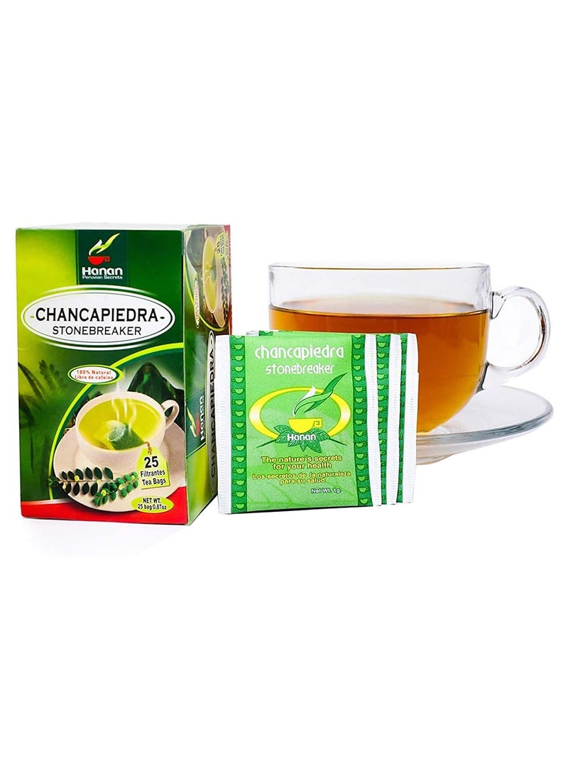 Hanan Peruvian Secrets Stone Breaker Chanca Piedra Herbal Tea 100% Naural From Peru 25 Tea Bags Natural Kidney Cleanse And Gallbladder Stones  - Image 2