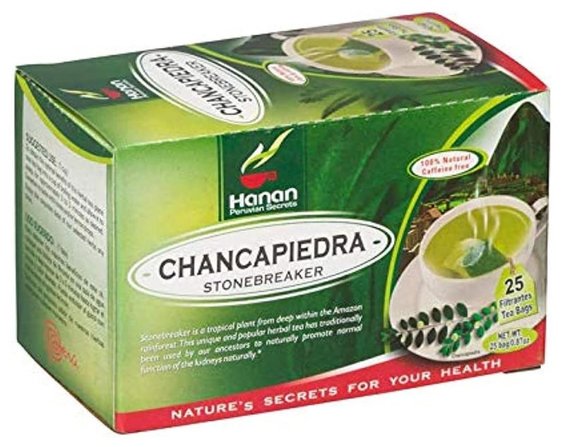 Hanan Peruvian Secrets شاي الأعشاب شينكا بيدرا لكسر الحصى 100% طبيعي من بيرو 25 كيس شاي لتنظيف الكلى بشكل طبيعي وحصى المرارة - Image 1