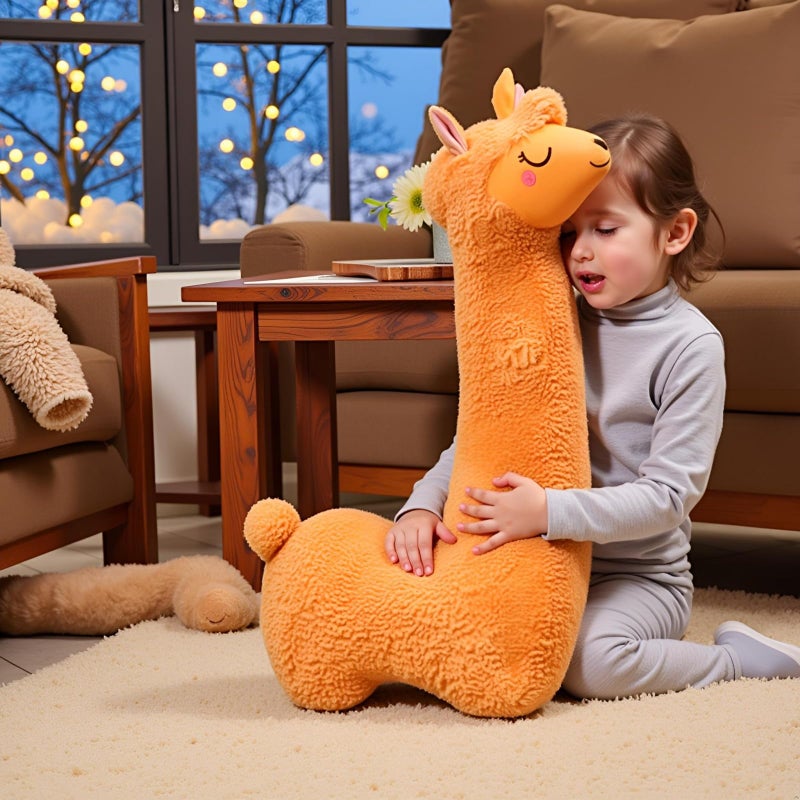 Ryttir 29.5 Inch 15% Chubbier Large Llama Stuffed Animal,Soft Weighted Alpaca Plush Stuffed Llamas Body Pillow for Kids and Adults - Perfect Valentine Llama Gifts for Cuddling and Room Decoration - Image 4