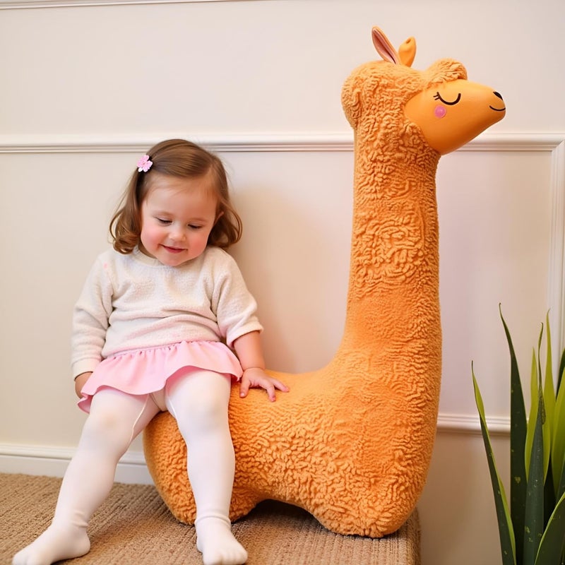 Ryttir 29.5 Inch 15% Chubbier Large Llama Stuffed Animal,Soft Weighted Alpaca Plush Stuffed Llamas Body Pillow for Kids and Adults - Perfect Valentine Llama Gifts for Cuddling and Room Decoration - Image 3