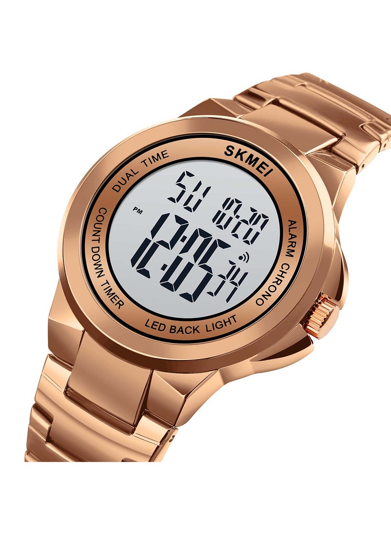 Men's Fashion Digital Stainless Steel Waterproof WristWatch 2171RGWT - Image 3