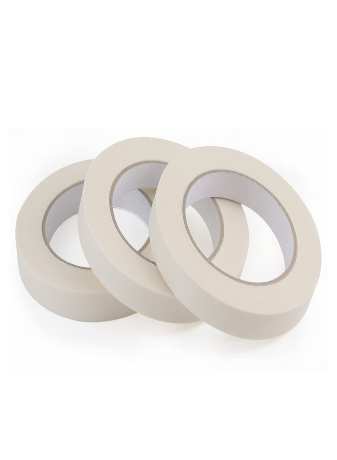 Lichamp شريط لاصق Lichamp مقاس 3/4 بوصة، عبوة من 3 أشرطة لاصقة متعددة الأغراض باللون البيج والأبيض للرسم والفنون والحرف اليدوية، مقاس 3/4 بوصة × 55 ياردة × 3 لفات (إجمالي 165 ياردة) - Image 1