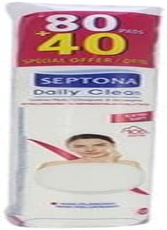 SEPTONA Septona PROMO 80+40 Round Cotton Pads DUO in a Plastic Bag 