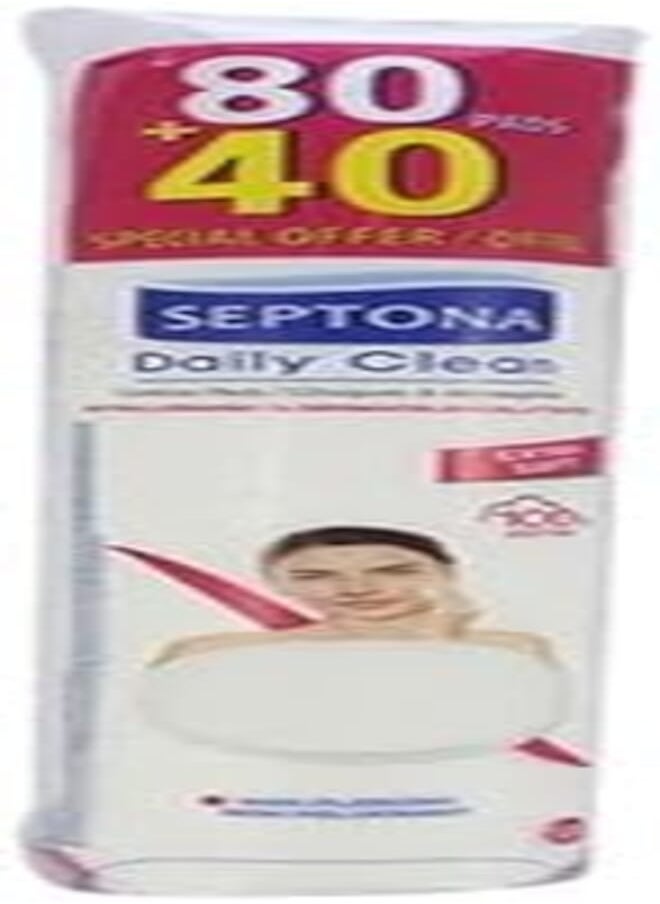 SEPTONA Septona PROMO 80+40 Round Cotton Pads DUO in a Plastic Bag 