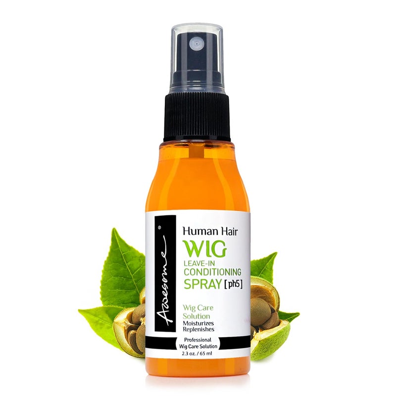 Awesome Human Hair Wig Leave in Conditioner Spray, pH5, Promotes Silkiness and Shine, Portable & Travel size 2.3 fl oz - Image 1