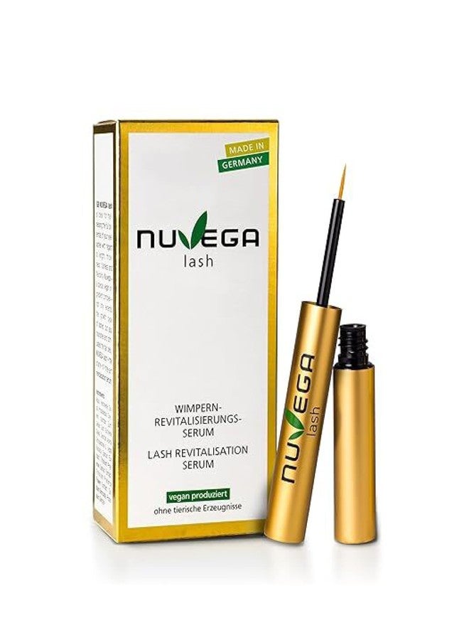 nutraCOSMETIC Nuvega Lash - Vegan Eyelash Serum & Eyebrow Serum for Long Eyelashes in just 4-6 Weeks I Lash Serum I Eyelash Growth Serum I Made in Germany I 3ml - Image 1