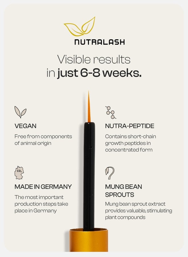 nutraCOSMETIC Nuvega Lash - Vegan Eyelash Serum & Eyebrow Serum for Long Eyelashes in just 4-6 Weeks I Lash Serum I Eyelash Growth Serum I Made in Germany I 3ml - Image 3