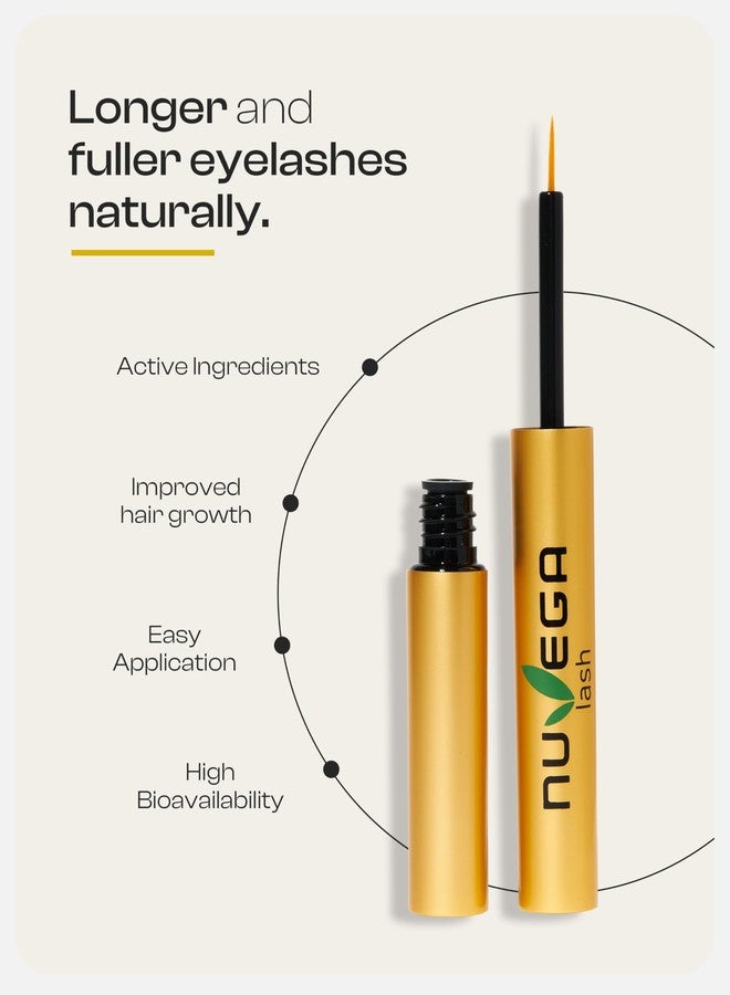 nutraCOSMETIC Nuvega Lash - Vegan Eyelash Serum & Eyebrow Serum for Long Eyelashes in just 4-6 Weeks I Lash Serum I Eyelash Growth Serum I Made in Germany I 3ml - Image 5