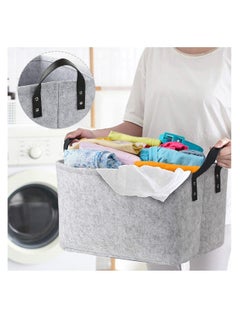 Y&D Large Felt Storage Basket, Open Fabric Bins Foldable Organizer Box, with Handles for Closet, Clothing, Toys, Books, Office Products  - Image 4