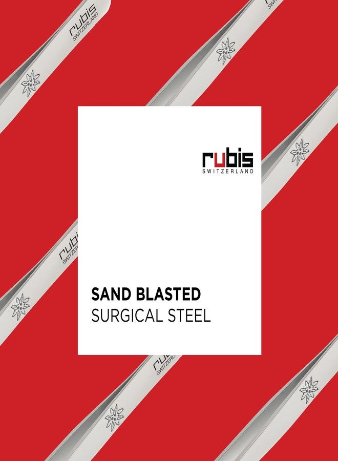 Rubis Classic Stainless Steel Slanted Tweezers for Precise Eyebrows and Hair Removal, 1K105, White,Rubis Switzerland Swiss Made World Renowned Precision - Image 4