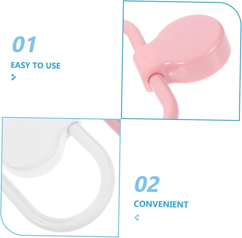 2Pcs White Self Adhesive No Drill Towel Holder Ring For Bathroom Kitchen - Image 4