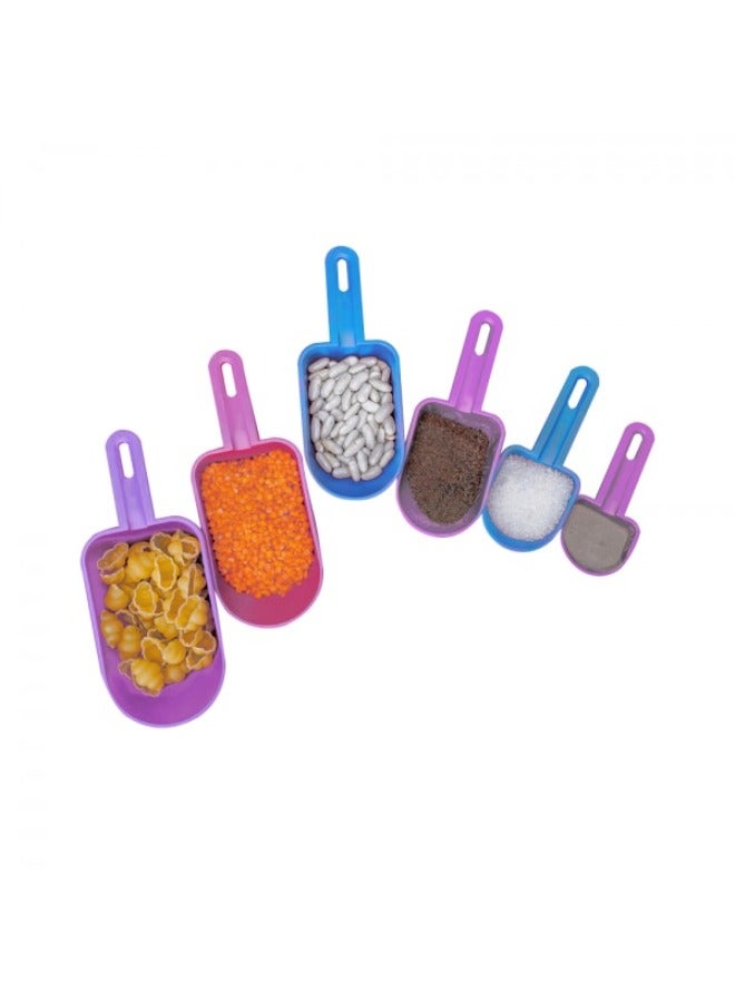 Aksa Measuring Spoon Set - 6 Pieces - Assorted Colors
