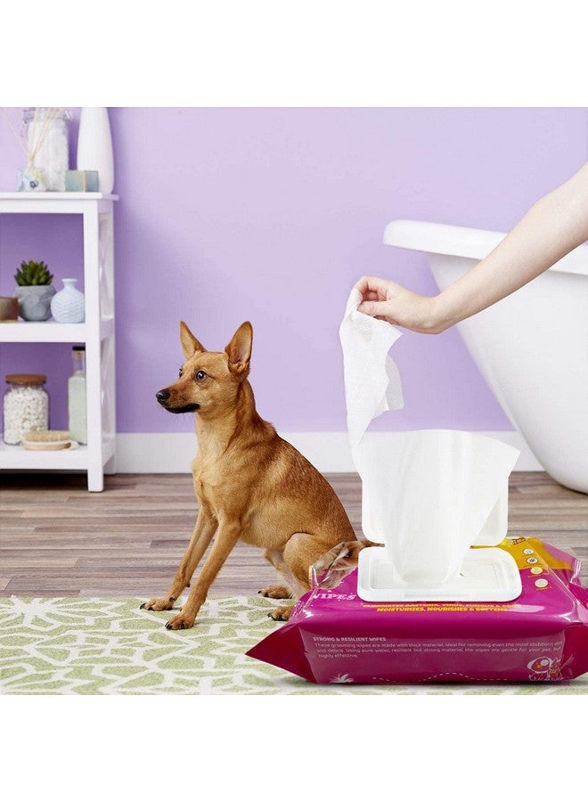 بتس إمباير مناديل مبللة للحيوانات الأليفة للكلاب والجراء والحيوانات الأليفة لتنظيف مخالبها والعناية اليومية بها ناعمة على بشرة الحيوانات الأليفة (15 × 20 سم) 80 قطعة (1، (عبوة من قطعة واحدة)) - Image 3