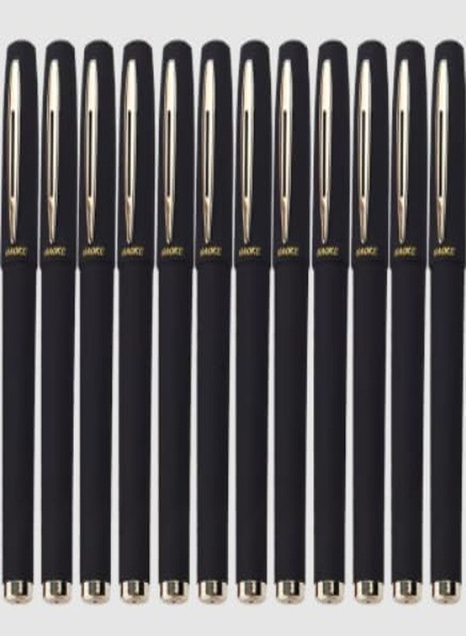 BaoKe Gel Ink Pens Rollerball Pens 0.5mm Medium Line, Box of 12 Pack, PC1828A (Black) - Image 1