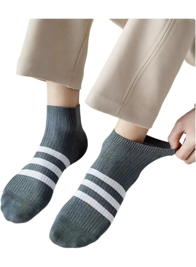 تريندورا شرابات بطول الكاحل من مزيج القطن للرجال من تريندورا، 5 ازواج مع هدية واحدة، الوان مختلطة، مقاس عادي - Image 5