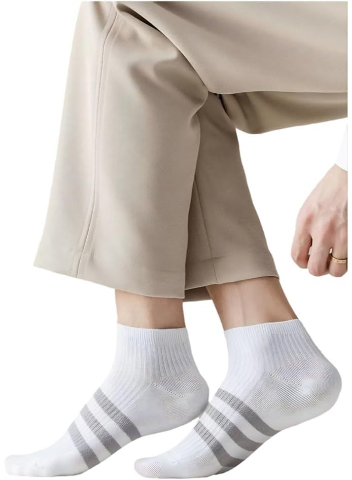 تريندورا شرابات بطول الكاحل من مزيج القطن للرجال من تريندورا، 5 ازواج مع هدية واحدة، الوان مختلطة، مقاس عادي - Image 3