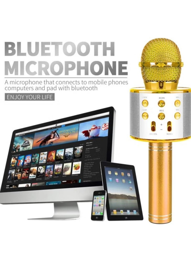 Generic - D-03 Advanced Multifunctional Wireless Bluetooth Portable Karaoke Singing Microphone Speaker - Image 1