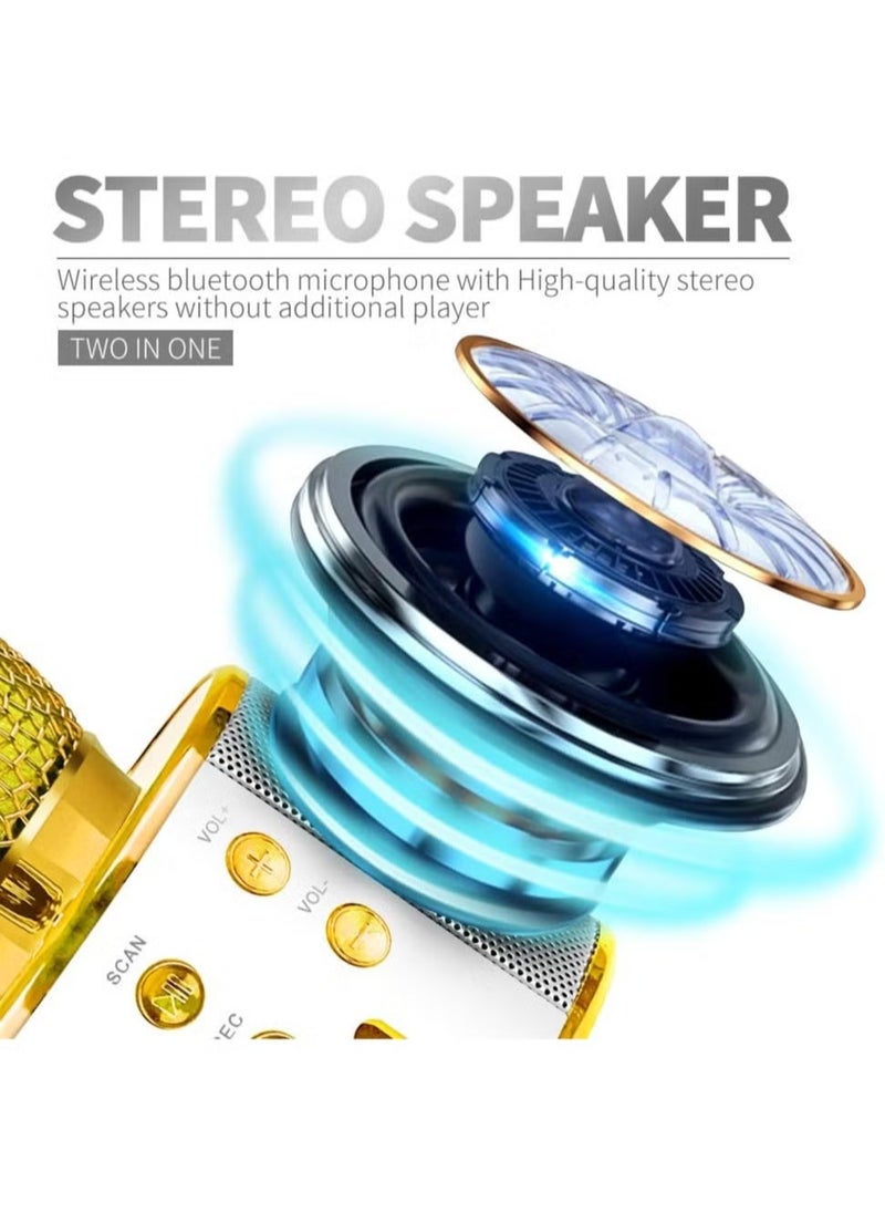 Generic - D-03 Advanced Multifunctional Wireless Bluetooth Portable Karaoke Singing Microphone Speaker - Image 1