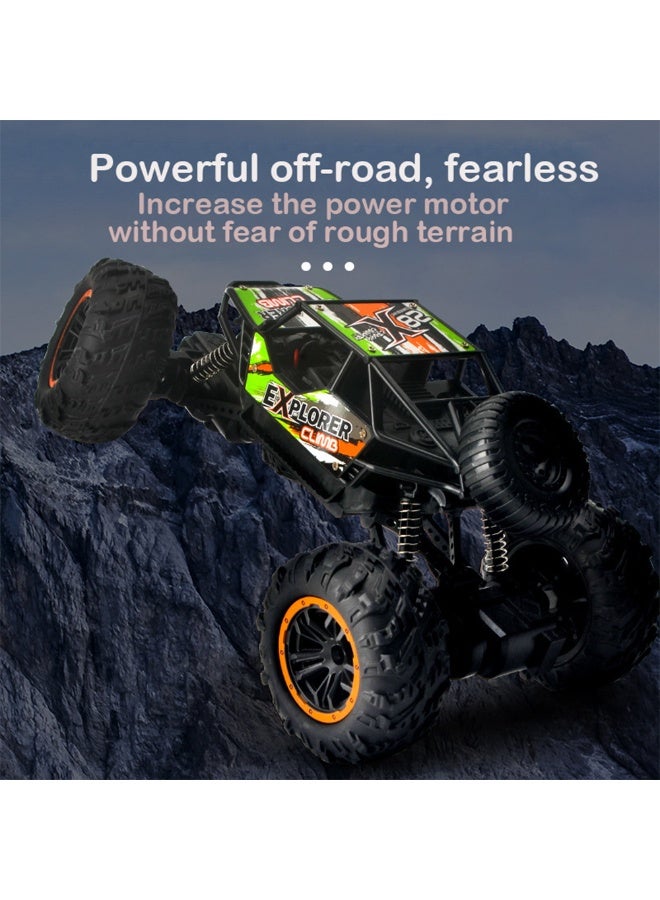 2.4GHz 4WD Off-Road Remote Control Climbing Car – Rechargeable High-Speed Toy for Kids - Green/Black - Image 3