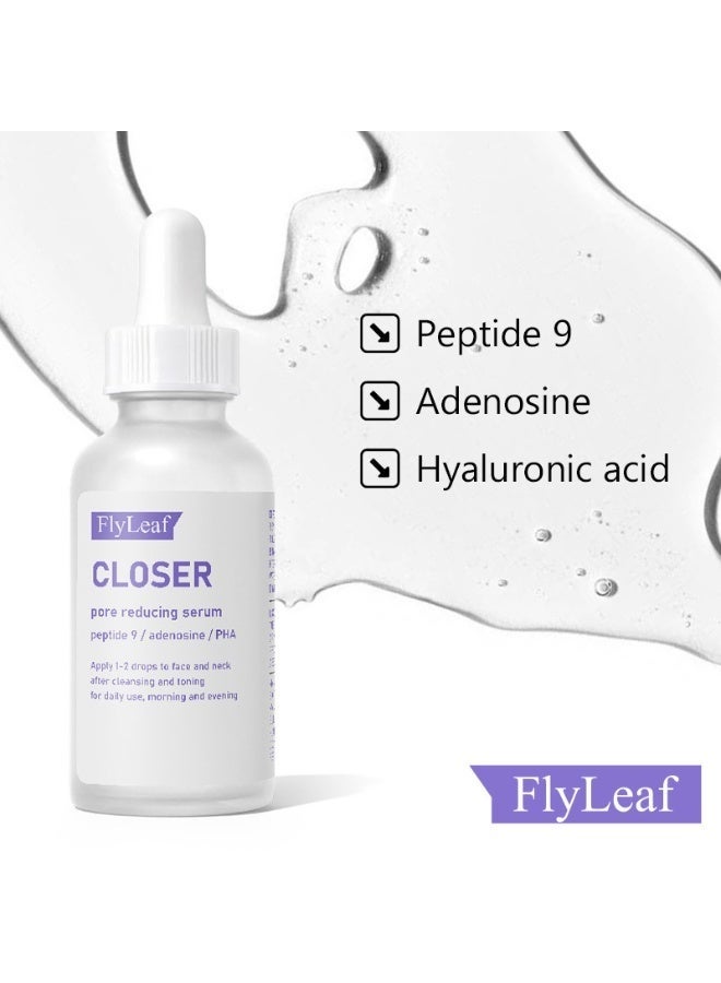 Fly Leaf Closer Pore Reducing Serum Mega Jumbo Serum 30ml Pore Minimizer, Anti-Aging, Elasticity, Hydration, Smooth Skin | 9 Peptides, Vegan Collagen, PHA | Non-Comedogenic & Dermatologically - Image 4