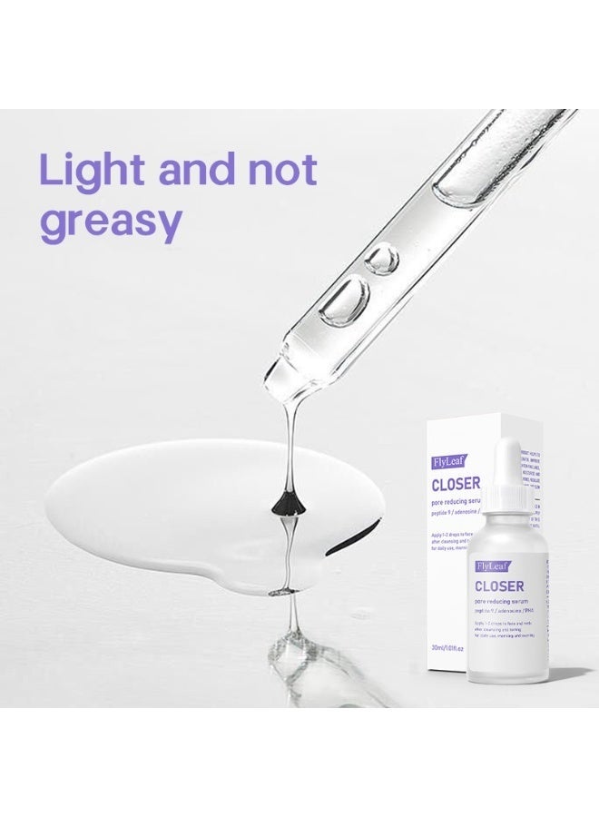Fly Leaf Closer Pore Reducing Serum Mega Jumbo Serum 30ml Pore Minimizer, Anti-Aging, Elasticity, Hydration, Smooth Skin | 9 Peptides, Vegan Collagen, PHA | Non-Comedogenic & Dermatologically - Image 3