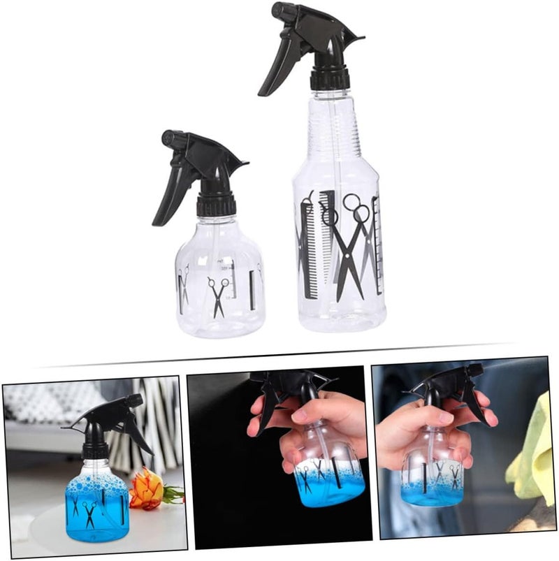 MERRYHAPY 2pcs Adjustable Spray Bottle for Hair Salon Fine Watering Tool Portable Plastic Kettles for Hairdressing Small Large for Barbers and Home Use - Image 4