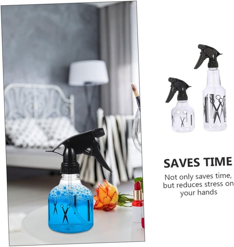 MERRYHAPY 2pcs Adjustable Spray Bottle for Hair Salon Fine Watering Tool Portable Plastic Kettles for Hairdressing Small Large for Barbers and Home Use - Image 5