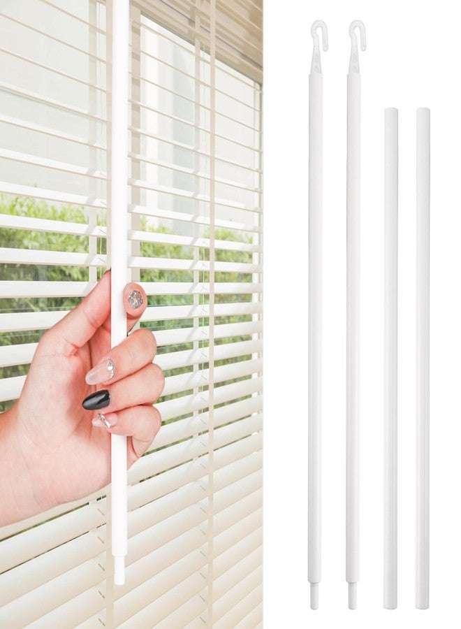 XIHIRCD مجموعة قضبان ستائر XIHIRCD عدد 2، عصا إمالة ستائر، قطع غيار عصا الستائر مع خطاف لفتح الستائر، عصا لفتح الستائر، إصلاح مقبض ستائر النوافذ، مناسبة لفتحات بعرض 0.4 بوصة للستائر الرأسية. - Image 1