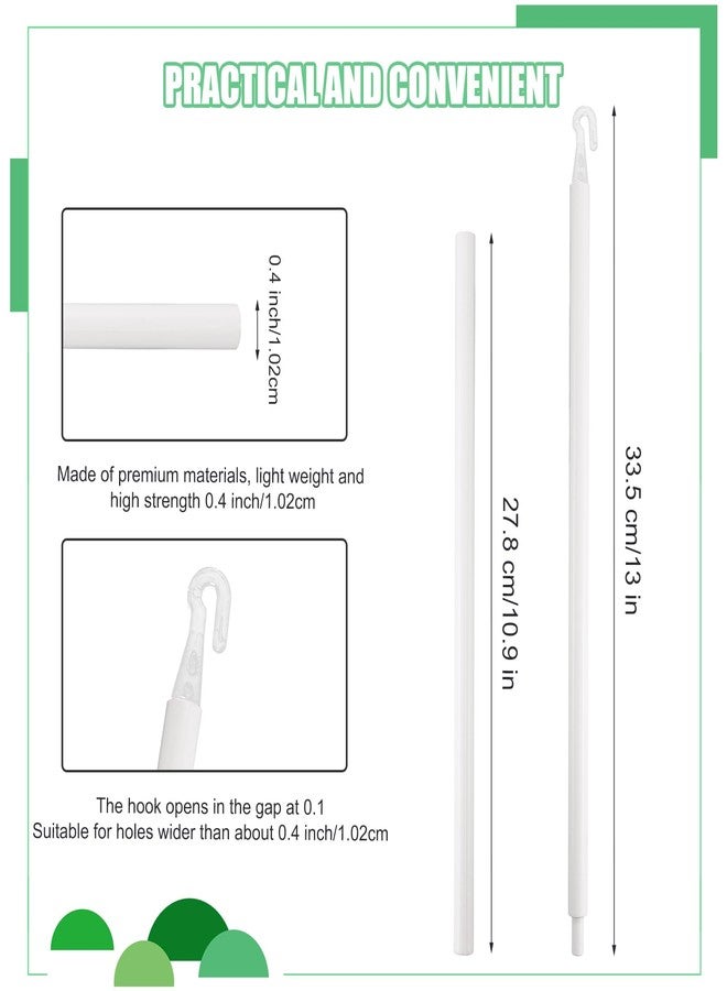 XIHIRCD مجموعة قضبان ستائر XIHIRCD عدد 2، عصا إمالة ستائر، قطع غيار عصا الستائر مع خطاف لفتح الستائر، عصا لفتح الستائر، إصلاح مقبض ستائر النوافذ، مناسبة لفتحات بعرض 0.4 بوصة للستائر الرأسية. - Image 5