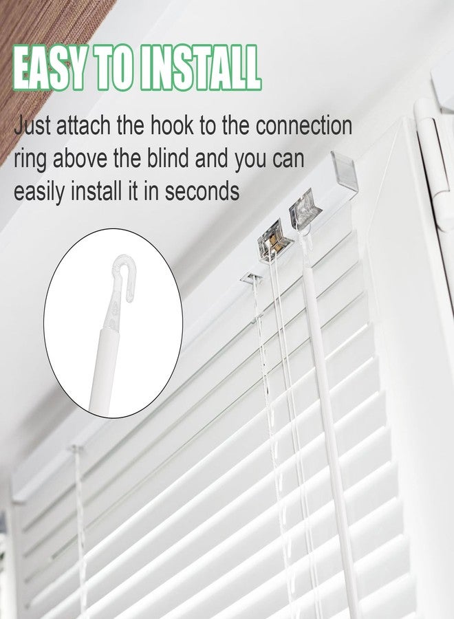 XIHIRCD مجموعة قضبان ستائر XIHIRCD عدد 2، عصا إمالة ستائر، قطع غيار عصا الستائر مع خطاف لفتح الستائر، عصا لفتح الستائر، إصلاح مقبض ستائر النوافذ، مناسبة لفتحات بعرض 0.4 بوصة للستائر الرأسية. - Image 4