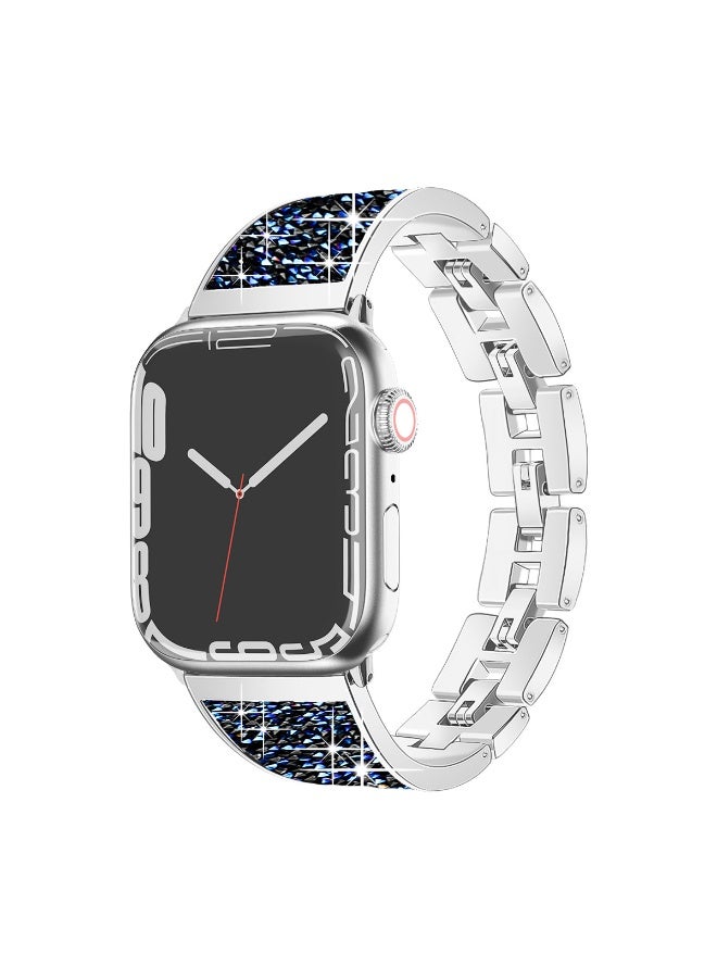 NIBEMINENT Swarovski Crystal-Embellished Metal Apple Watch Band  - Image 2