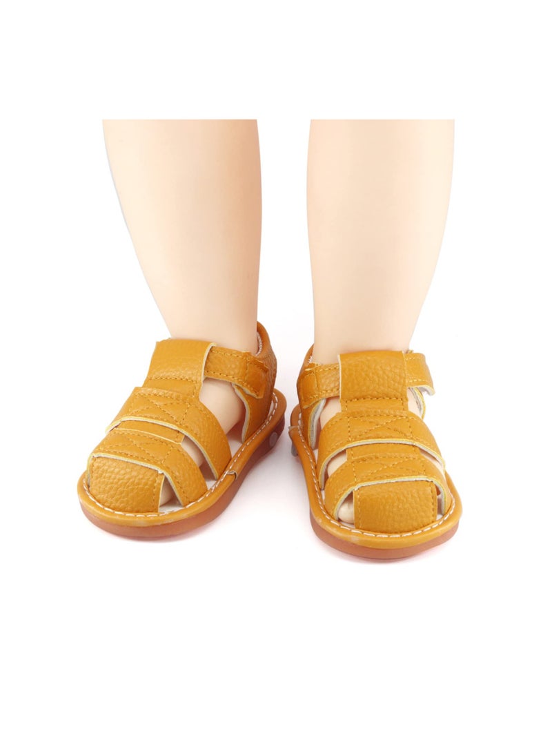 Baby Boys Girls Squeaky Sandals Non-Slip Soft Rubber Sole Closed Toe Infant Summer Outdoor Shoes Toddler First Walkers  - Image 2