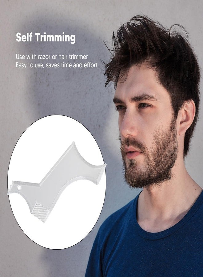 Fockety Beard Shaper, Professional Beard Shaping Tools with 4pcs Barber Pencil, Beard Template and Beard Brush, Beard Shape up Tool for Line Up & Edging, Gifts for Dad, Husband - Image 2