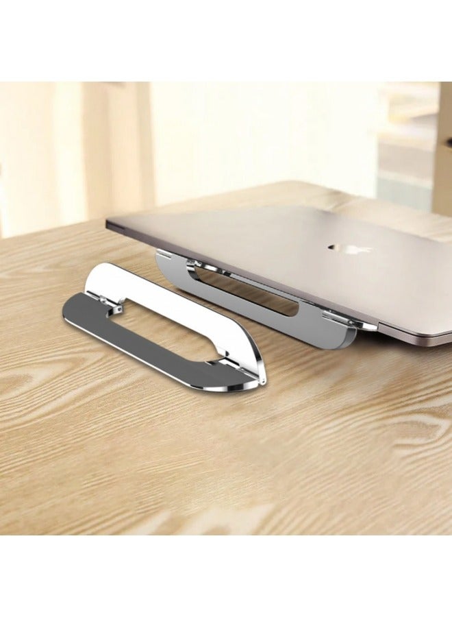 general Laptop Tablet Riser, Portable Laptop Stand High Hardness Strong Load Capacity Foldable Bright Finish Zinc Alloy for Home Office Use - Image 1