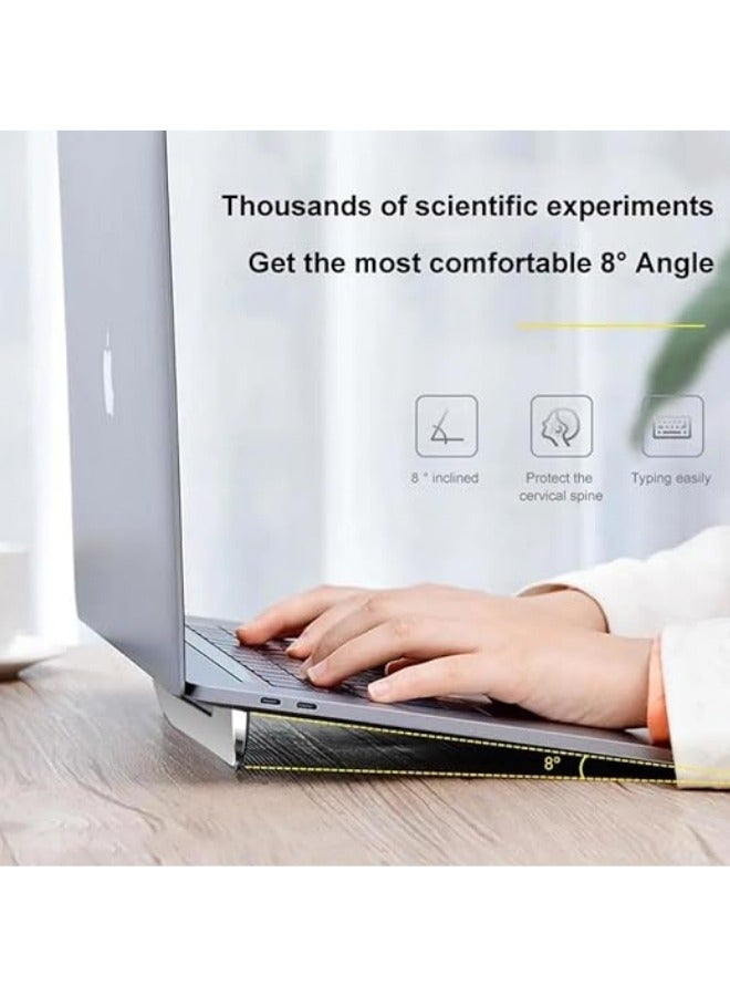 general Laptop Tablet Riser, Portable Laptop Stand High Hardness Strong Load Capacity Foldable Bright Finish Zinc Alloy for Home Office Use - Image 4
