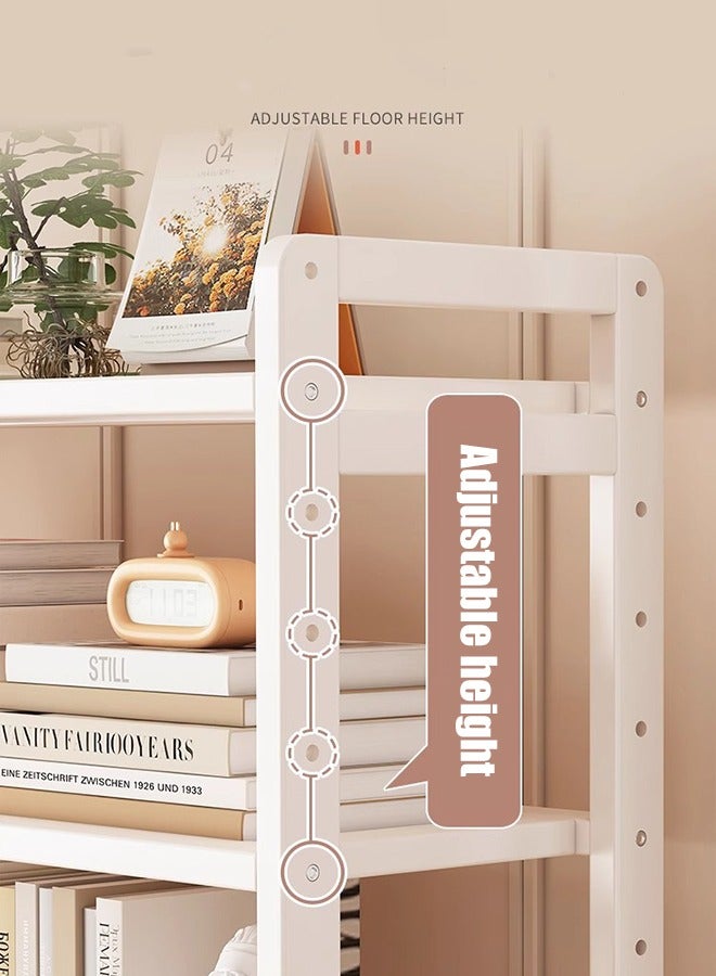 كوزينيست رف كتب عصري بستة أرفف مع مساحة تخزين، خزانة كتب صناعية خشبية قائمة بذاتها لغرفة المعيشة وغرفة النوم والمكتب والمطبخ والديكور المنزلي وعرض وتنظيم الرفوف - Image 3