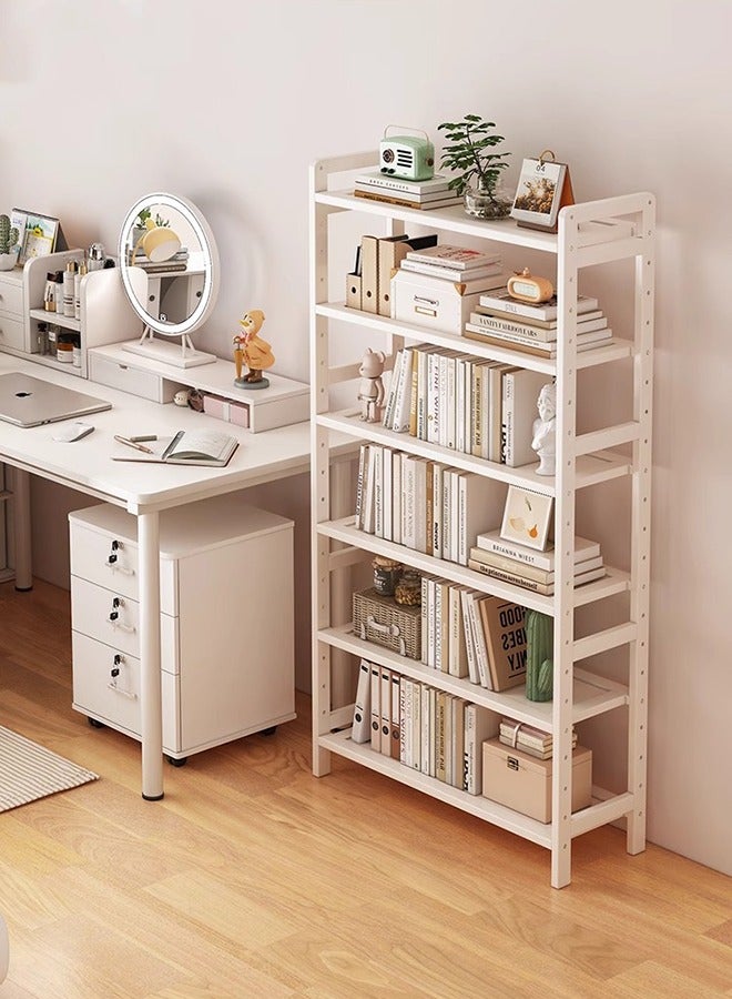 كوزينيست رف كتب عصري بستة أرفف مع مساحة تخزين، خزانة كتب صناعية خشبية قائمة بذاتها لغرفة المعيشة وغرفة النوم والمكتب والمطبخ والديكور المنزلي وعرض وتنظيم الرفوف - Image 5